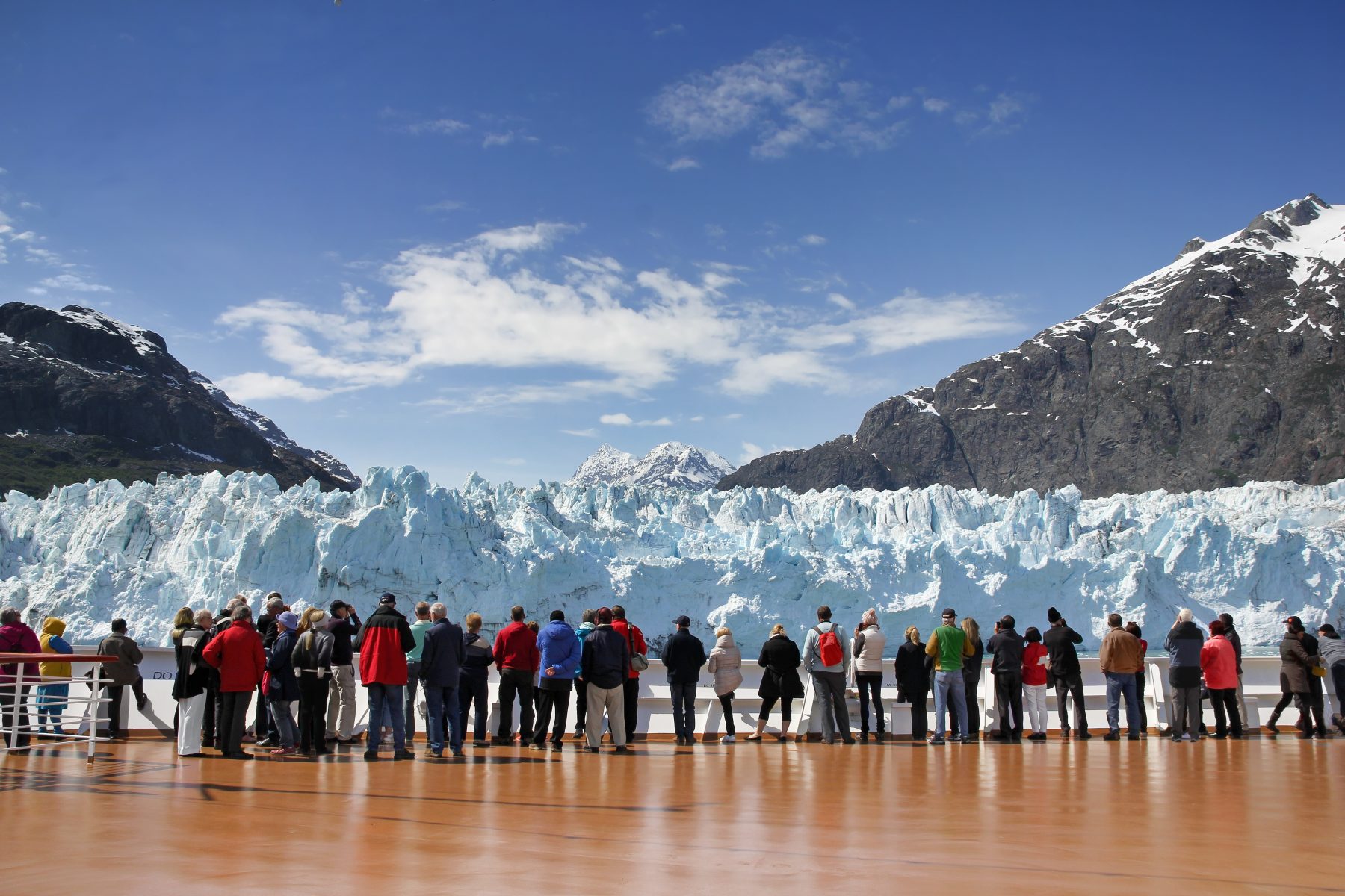Alaska Cruise Passengers Enjoying the Glacier