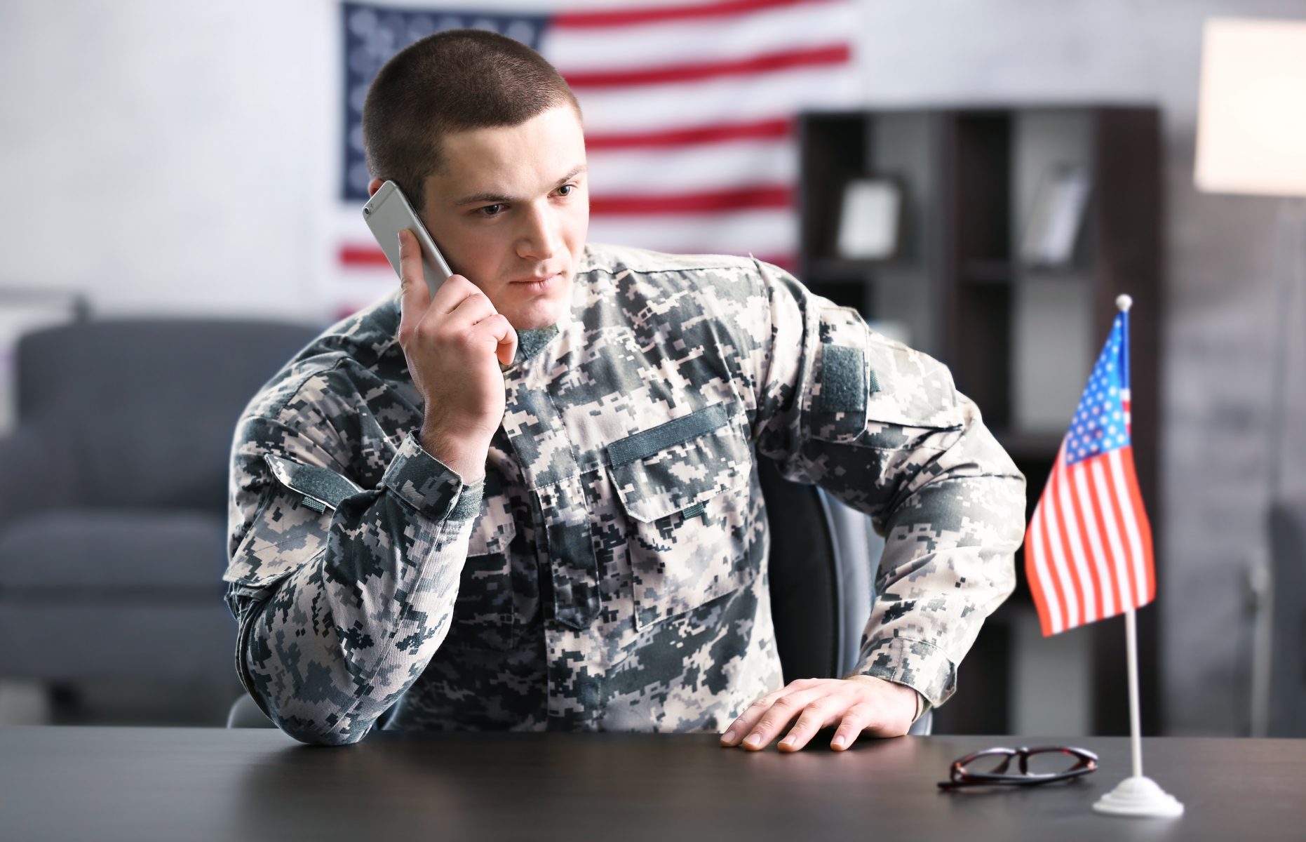 Military service member calling American Express for benefits